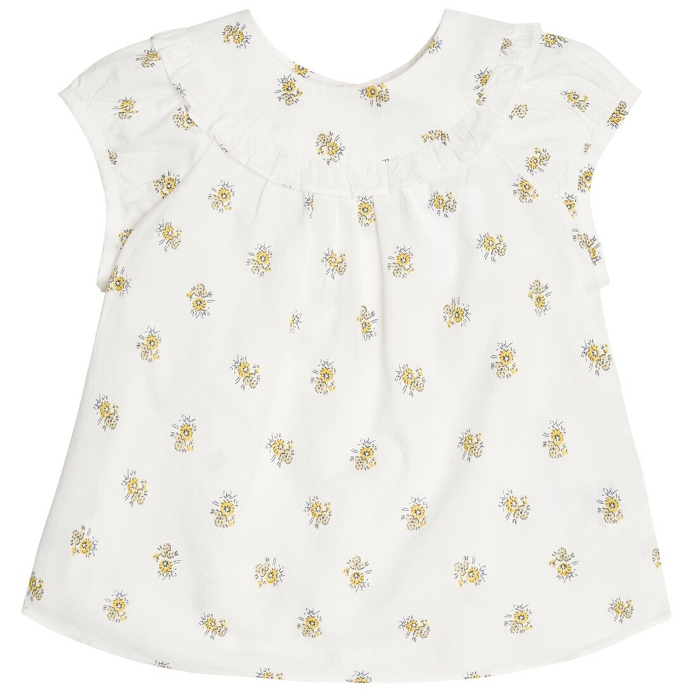 BONPOINT Baby Line floral cotton poplin top